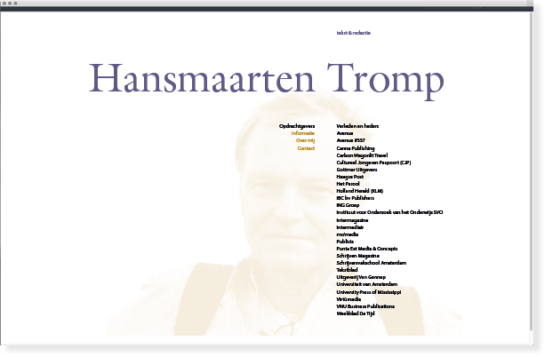 hansmaarten tromp tekst & redactie mettrop grafische vormgeving