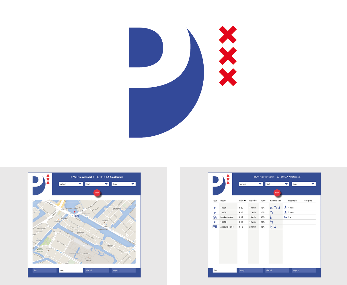 park here amsterdam app - charm mettrop grafische vormgeving